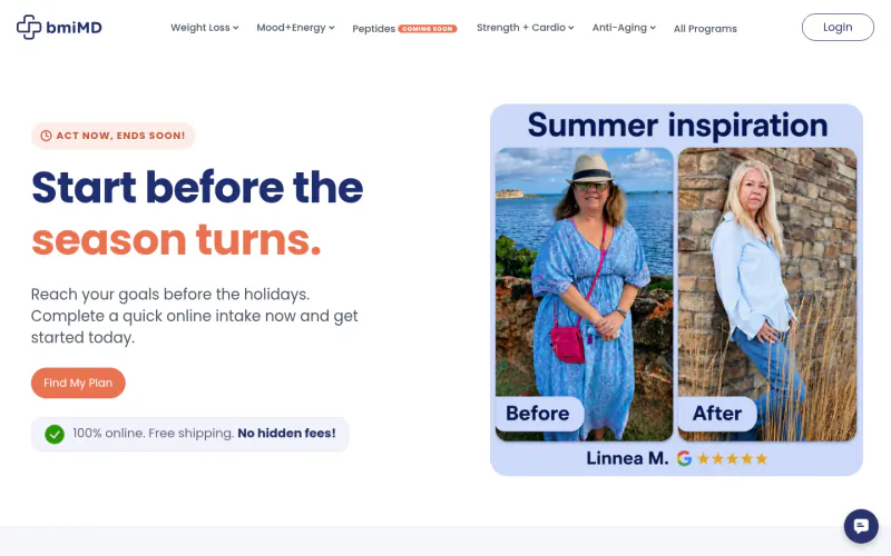 bmiMD home page screenshot