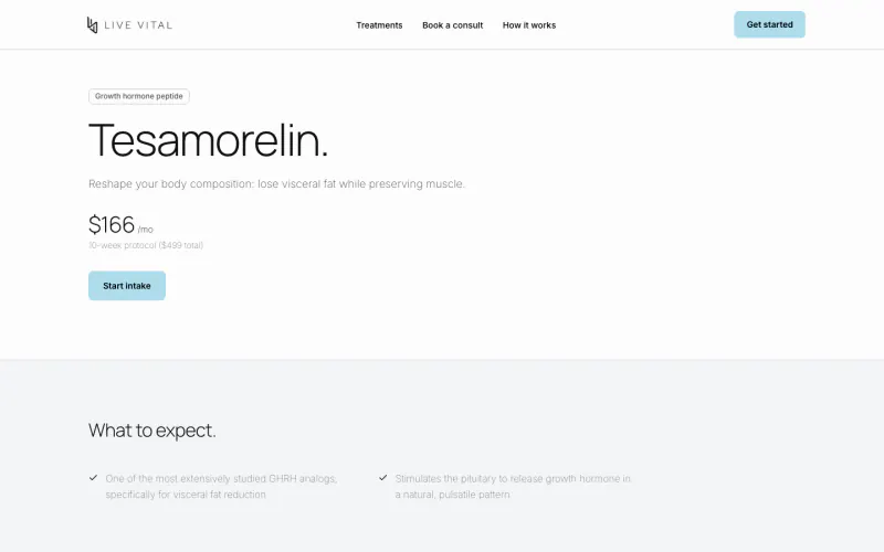 Live Vital website screenshot