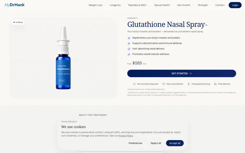 MyDrHank website screenshot
