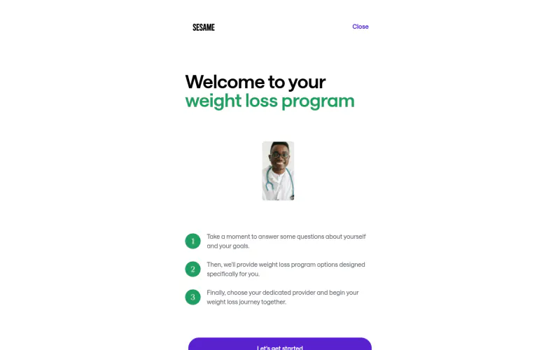 Sesame Care website screenshot