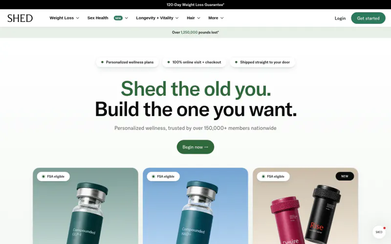ShedRx homepage