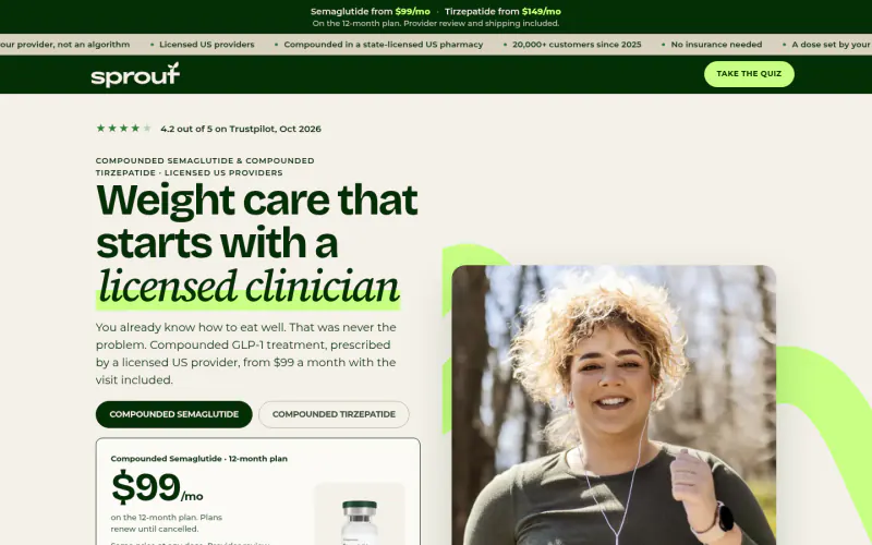Sprout Health homepage