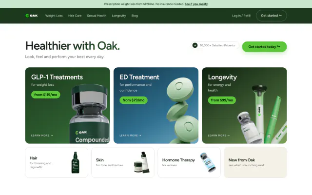 Oak Longevity website